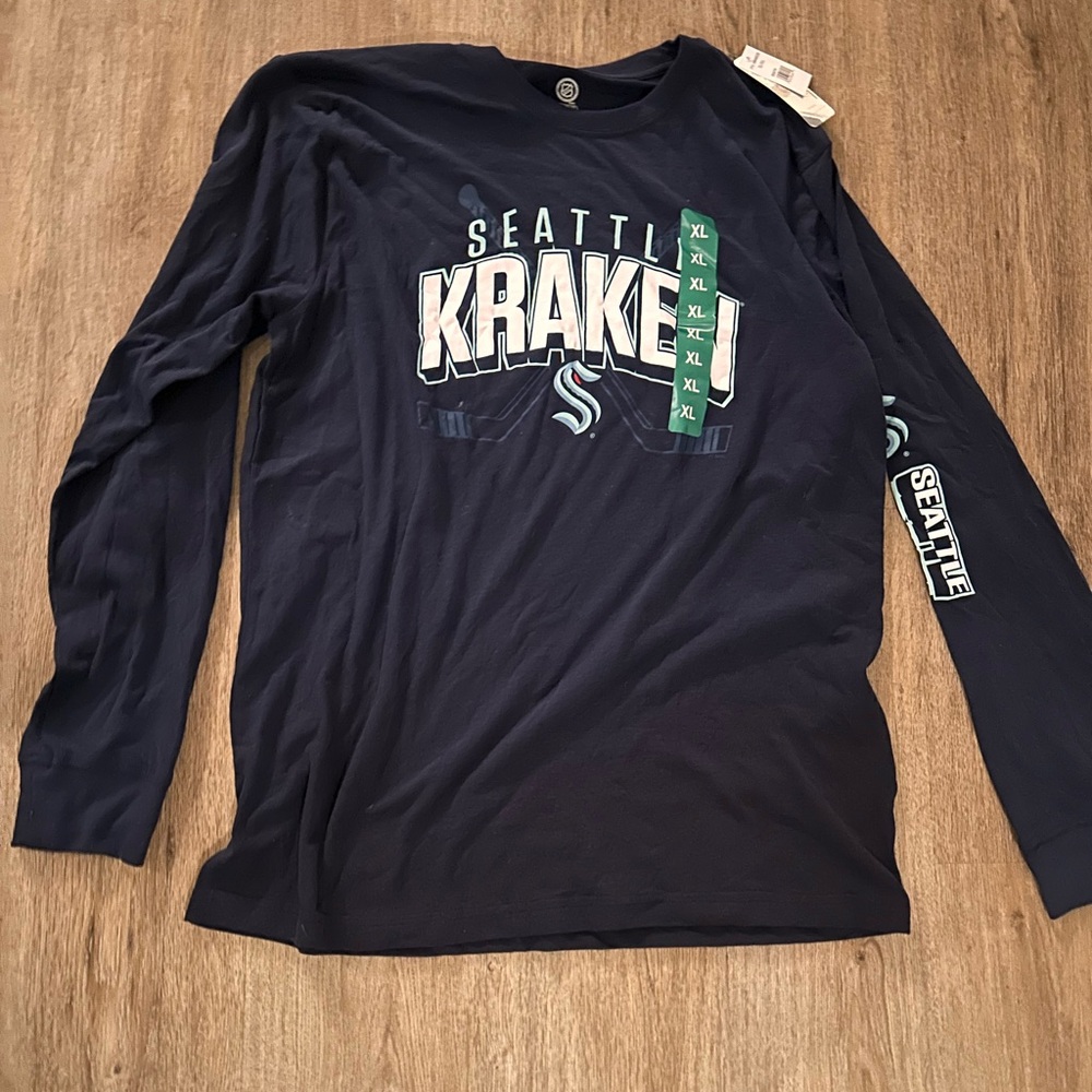 NHL Seattle Kraken Navy Long Sleeve Tee